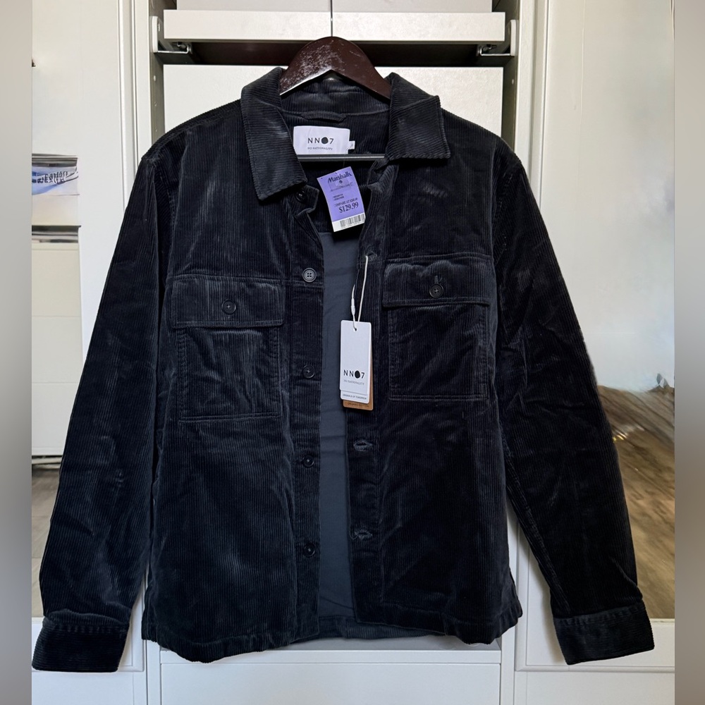 Men's Black Corduroy Shirt Jacket
